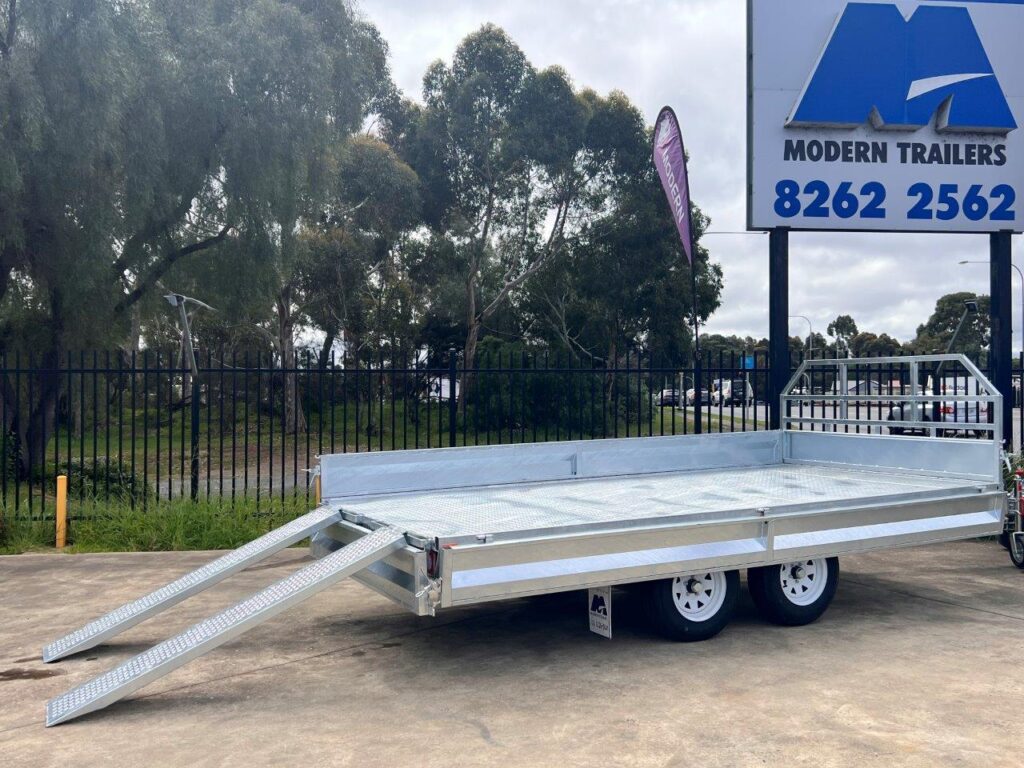 14x7 Flat Top (ITS Suspension) - Galvanised Tandem Trailer