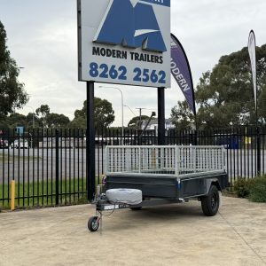 8x5 Single Axle DLX Trailer ITS Suspension (Optional Cage) – Includes Tube Inserts & Skid Rails