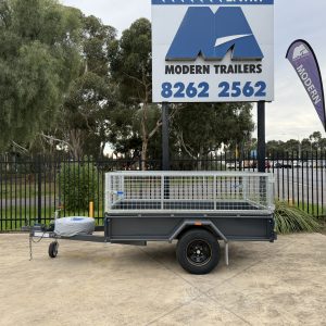 7x4 Single Axle DLX Trailer ITS Suspension (Optional Cage) – Includes Tube Inserts & Skid Rails